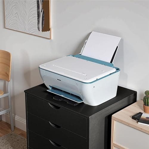 OLIXIS 5 Drawer Mobile File Cabinet Under Desk Storage Organization with Wheels Vertical Filing Chest Rolling Wood Small Desk Printer Stand for Home Office, 15.75"D x 18.74"W x 25.39"H, Black thumbnail 7
