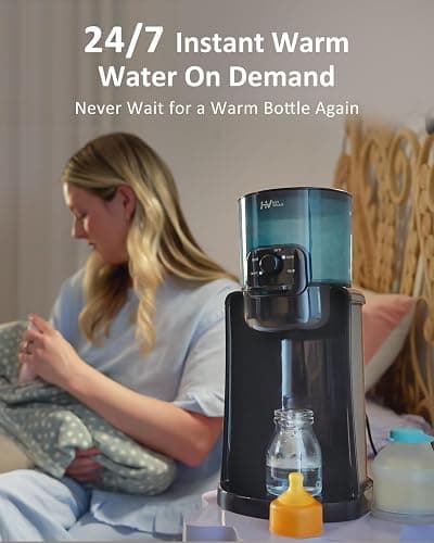 Water Warmer, HEYVALUE Baby Bottle Warmer, Formula Maker with Night Light, 4 Temperature Control & 72H Keep Warm, Detachable Tank, Instantly Dispenses Warm Water, Feed Baby More Easier and Healthier thumbnail 3