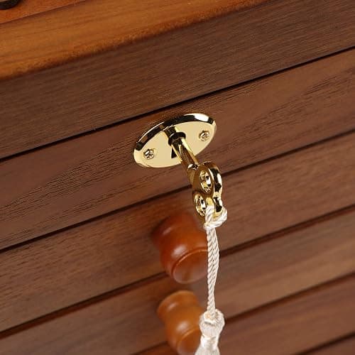 Changsuo Wooden Jewelry Box for Women, Organizer Box of Solid Wood with Lock and Key for Jewelries, Watches, Necklace, Ring, Lockable Storage Case (Dark Brown) thumbnail 5