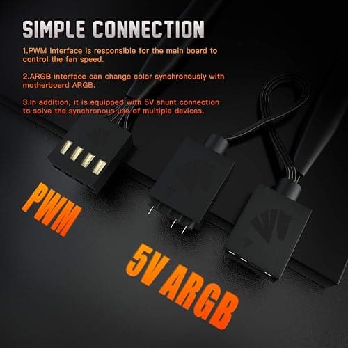 Asiahorse Matrix-Black 56 Addressable LEDs RGB Fans, 360MM All-in-One Square Frame Integrated RGB Case Fan with MB Sync/Analog Controller, PWM Control Fan for Computer Case and Liquid Cooling System - 360MM - black-360 thumbnail 8