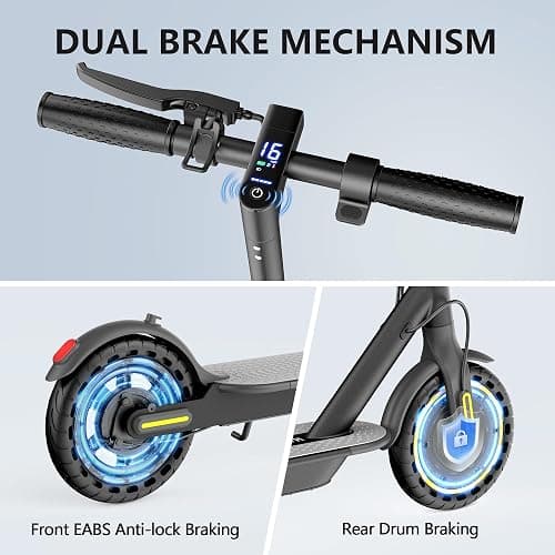 Maxshot Electric Scooter, 350W/500W Powerful Motor, 19-22 MPH Max Speed, 15-28 Miles Range, Foldable escooter with Dual Braking Systems, Smart APP thumbnail 4
