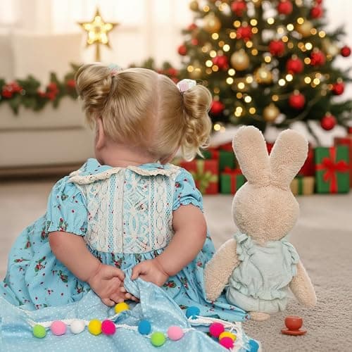 JIZHI Lifelike Reborn Baby Dolls - 18 Inch Realistic-Newborn Baby Dolls Blond Girl Handmade Real Life Baby Dolls with Clothes for Kids Age 3+ thumbnail 5