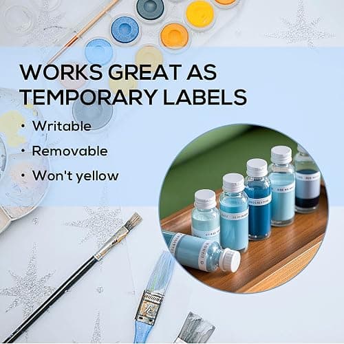 XUNAXI 2 Packs Artist Tape Medium Tack White Art Tape for Watercolor Paper Drafting Art Painting Canvas Framing Acid Free Masking Tape- 0.25IN Wide 197FT Long Total thumbnail 5
