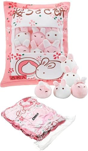 Civaner Cute Plush Pillow Kawaii Room Decor Throw Pillow Removable Stuffed Animal Fluffy Christmas Home Decor Gifts(Bunny) thumbnail 7