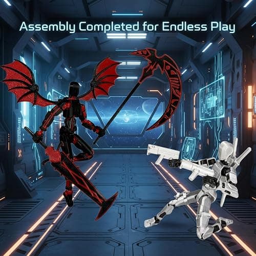 Pthjswj T13 Action Figure Set - (Assembled) 3D Printed Action Figure, Titan 13 Action Figure, Multi-Jointed Movable Dummy 13, Robot Action Figure, Birthday Gifts for Boys, Girls Desktop Decorations thumbnail 4