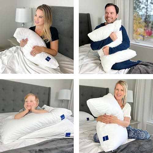 ACCURATEX Pillows King Size Set of 2, Hybrid Shredded Memory Foam Pillow[Adjustable Loft], Fluffy Down Alternative Fill Removable Cotton Cover, Firm Supportive Pillow for Side Back Sleepers thumbnail 6