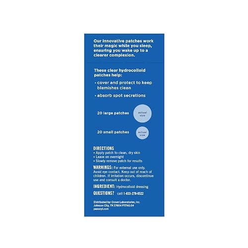 PanOxyl PM Overnight Spot Patches, Advanced Hydrocolloid Healing Technology, Fragrance Free, 40 Count Pack of 1 thumbnail 3