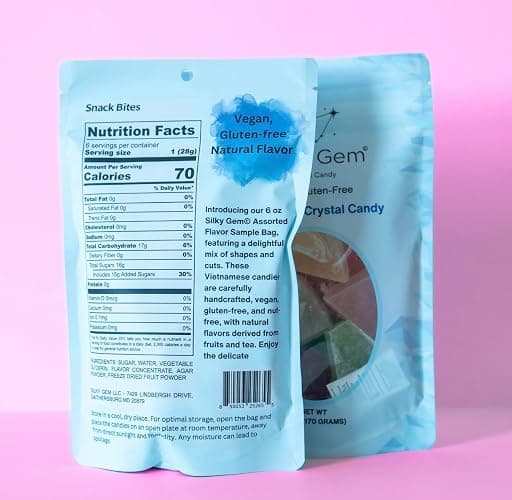 Silky Gem Sour Bites – Mini Crystal Candy with Pixie Sour Sparkle – Crunchy Outside, Soft Inside – Tangy & Sweet Treat – Vegan, Gluten-Free, Nut-Free – Christmas candy 6 oz Bag thumbnail 2
