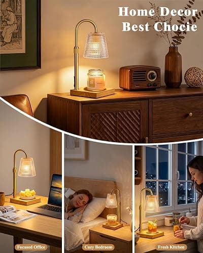 Hong-in Candle Warmer Lamp with Timer, House Warming Gifts New Home Decor | Dimmable & Adjustable Height, Electric Wax Warmer for Scented Wax Jar Candles,Gifts for Women Mom Sister thumbnail 5