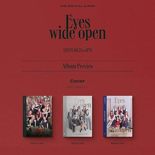 TWICE 2nd Album - EYES WIDE OPEN RETRO ver. Photobook + Message Card + Lyric Poster + Sticker + Photocards thumbnail 2