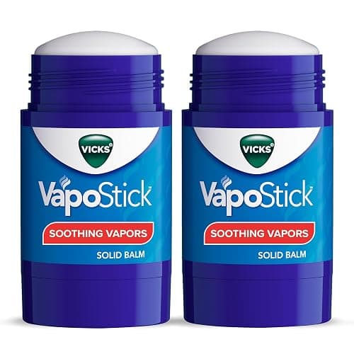 Vicks VapoStick, Solid Balm, No Mess, Soothing Non-Medicated Vicks Vapors, Easy-To-Use No-Touch Applicator, Quick Dry, Lightweight Skin Feel, 1.25oz x 2 - Image 1