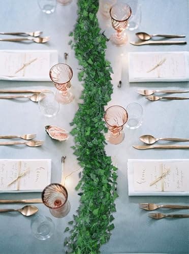 DearHouse 84 Feet 12 Strands Artificial Ivy Leaf Plants Vine Hanging Garland Fake Foliage Flowers Home Kitchen Garden Office Wedding Wall Decor, Green thumbnail 7