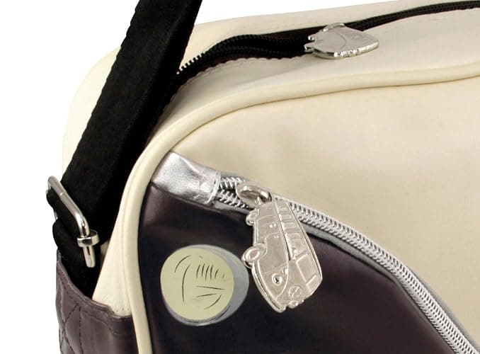 BRISA VW Collection - Volkswagen Shoulder Travel Messenger Bag with VW T1 Bus Campervan Motif (Bus Front/Brown) thumbnail 5