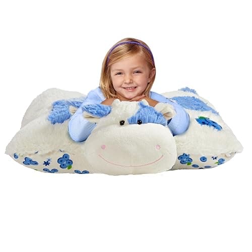 Pillow Pets Blueberry Cow Jumboz, White - Image 1