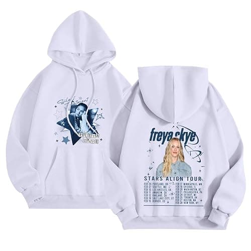 Women Freya Merch Skye World Tour Graphic Support Freya Hoodie with Pocket Skye Streetwear Printed Sweatshirt for Fans - Image 1