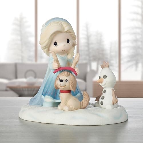 Precious Moments Elsa Figurine | Disney Frozen Elsa Make Your Own Magic Bisque Porcelain Figurine | Frozen Décor | Disney Décor & Gifts thumbnail 2