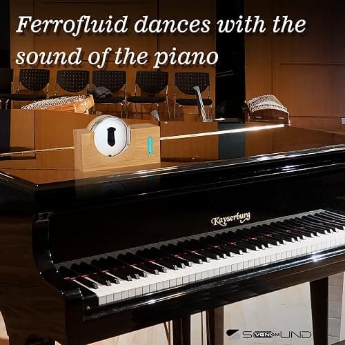 sovenomund Dancing Ferrofluid with Music Rhythm, Ferrofluid Speaker Music Mate, Symbiote in a Bottle, Ferrofluid Display Lamp, Desktop Decor, Teenager Gifts (Not A Speaker) (Does Not Make Sound) thumbnail 9