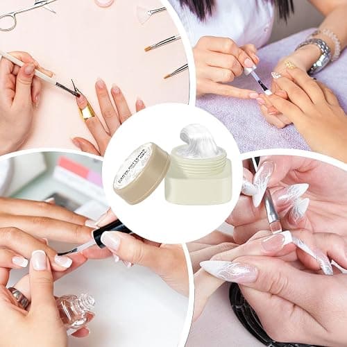 Pearl White Solid Builder-Gel For Nails, 3D Gel Nail Sculpture, Non-Stick Sculpting Gel, Nail Extension Hand Carving Molding, Multifunctional Manicure Supplies For Salon And Home, Easy Dry, 5g thumbnail 5