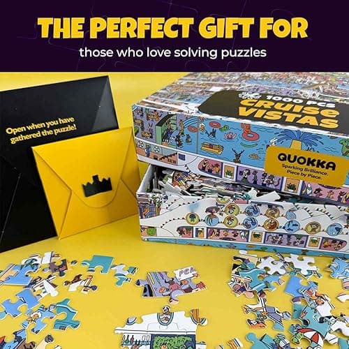 QUOKKA 1000 Piece Jigsaw Puzzle for Adults Cruise Vistas – Premium Box Packaging with Extra Fun Challenges - Stunning Scenic Animal Puzzle - Perfect for Relaxation & Creativity & Gift Giving thumbnail 8
