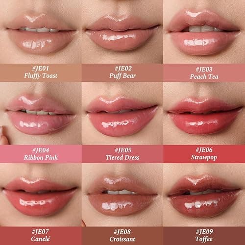 Flower Knows The Sweetie Bear Coating Lip Jelly,Soft Moisturizing Tinted Lip Gloss with Botanicals,Lightweight Non-Sticky Pink Lips Plumper,Cruelty-Free,0.18 oz(JE05 Tiered Dress) thumbnail 3