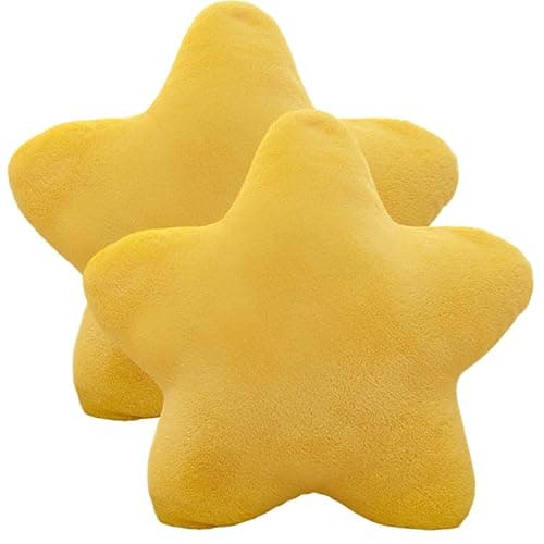 2Pcs Star Pillow, 12 Inch Star Shaped Plush Pillow, Cute Cuddly Sofa Cushion Decorative Fluffy Cushion for Living, Bedroom Play Room, Pillows for Kids thumbnail 4