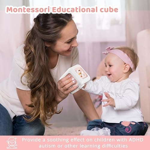 SOCBTNSO Busy Cube, Toys for 1 Year Old Girl Gifts, Montessori for Baby Girl, Travel Sensory Toys for Toddlers 1-3, Learning Fine Motor Skills| 1st Birthday Girl Gifts 12 Months thumbnail 4