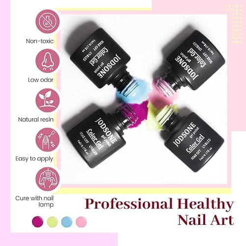 JODSONE 23 PCS Gel Polish Kit Colorful Fashion Classic Nail Gel Set 3 Bottles of Base Coat Matte and Glossy Top Coat thumbnail 3