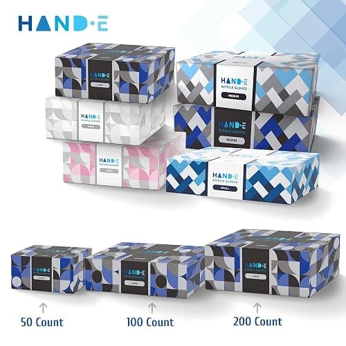 Hand-E Touch Black Nitrile Disposable Gloves Large, 50 Count - BBQ, Tattoo, Hair Dye, Cooking, Mechanic Gloves - Powder and Latex Free - Tattoo Supplies thumbnail 7