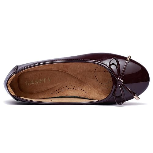 Gasfly Women's Shine Ballet Bow Dressy Flats Round Toe Slip On Foldable Flats Dress Work Shoes for Business Casual Office thumbnail 4