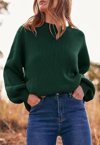 PRETTYGARDEN Womens Sweaters Spring 2026 Oversized Chunky Knitted Pullover Sweater Casual Long Sleeve Crewneck Cute Sweaters thumbnail 2