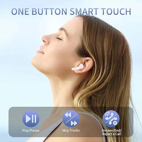 MIPOW Next-Gen x Miffy 2026 Wireless Earbuds, BT5.3 36H Playtime AI ENC Noise Cancelling IPX7, Bluetooth Sport Earphones with Charging Case, Bunny Design Pastel Sky Blue - Gift for Girls thumbnail 4