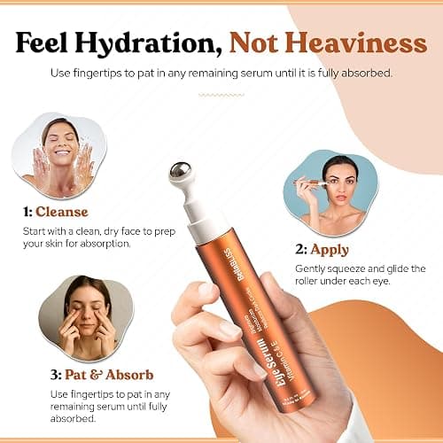 BellaBLISS Vitamin C & Vitamin E Eye Serum – Hydrating Under Eye Roller for Puffiness, Wrinkles & Dark Circles – Lightweight Cooling Formula – 0.5 fl.oz / 15 ml – Pack of 1 thumbnail 5