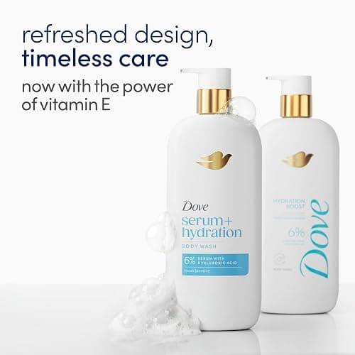 Dove Serum+ Hydration Body Wash Hyaluronic Acid 6% Hydration Serum, 18.5 oz | Serum-infused moisturizing body wash with 6% hydration serum and hyaluronic acid for dry, dehydrated skin thumbnail 3