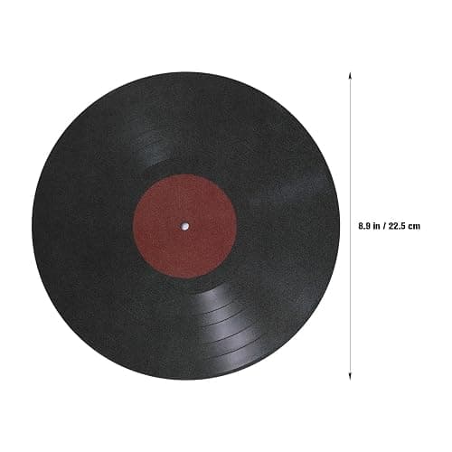 VOSAREA 8pcs Vinyl Record Wall Stickers Vintage Fake Record Wall Decals Decorative Vinyl Record Wall Ornaments for Music Party Room Home Cafe Bar Decor thumbnail 3