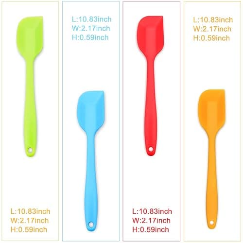Silicone Spatula 4-piece Set, Heat-Resistant Spatulas, Non-stick Rubber Spatulas with Stainless Steel Core thumbnail 3