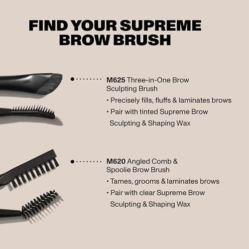 Morphe M620 Supreme Brow Dual-Ended Eyebrow Brush - Angled Comb & Spoolie Brow Brush - Tames, Grooms & Laminates Brows - Pairs with Brow Wax, Pomade or Gel Product (1 Count) thumbnail 2