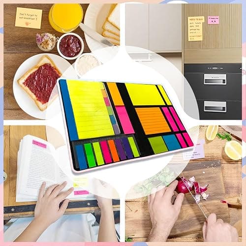 Sticky Notes Set 710 Pack, Divider Sticky Notes Tabs, Office Supplies, Planner Sticky Note Dividers Tabs, Book Notes, Back to School Supplies (710pcs) thumbnail 6