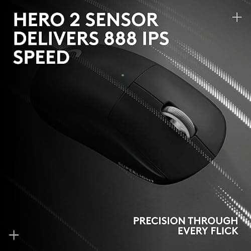 Logitech G PRO X SUPERLIGHT 2 Wireless Gaming Mouse, 60g Pro-Grade with 5 Programmable Buttons, 44k DPI Sensor, 8kHz Report Rate, USB-C Charging for PC/Mac - Black thumbnail 12