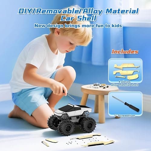 Amphibious Remote Control Car, 1:18 Monster Truck Toys for boys RC Cars, 2.4 GHz Waterproof RC Trucks, 4WD All Terrain Off-Road Pickup, Kids Christmas Birthday Gifts Present Boys Girls Toys Ages 6+ thumbnail 6