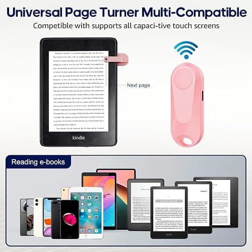 DATAFY Remote Control Page Turner for Kindle Paperwhite Oasis Kobo eReaders, Camera Camcorder Remote Controls, Page Turner Clicker for ipad Tablets Reading Novels with Wrist Strap Storage Bag thumbnail 5