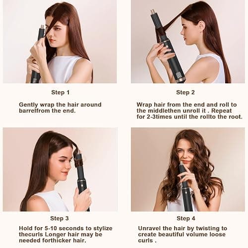 5 in 1 Hair Styler & Hair Dryer Brush, Low-Speed Negative Ionic Air Styler Drying, Multi Hair Styler, Professional Blow Dryer Brush for Curling Volumizing Straightening Styling thumbnail 6