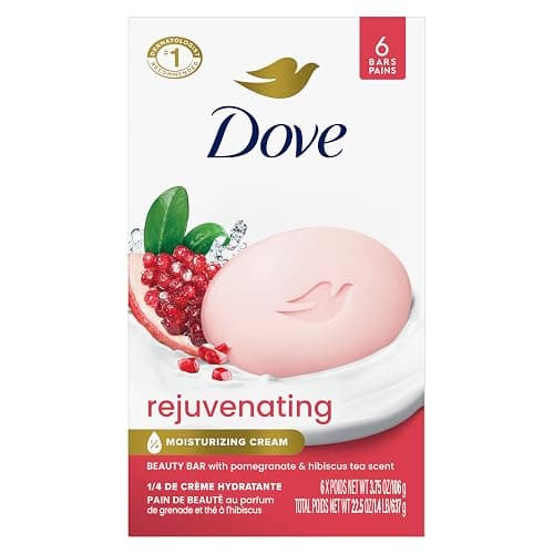 Dove go fresh Beauty Bar, Pomegranate and Lemon Verbena 4 oz, 6 Bar - Image 1