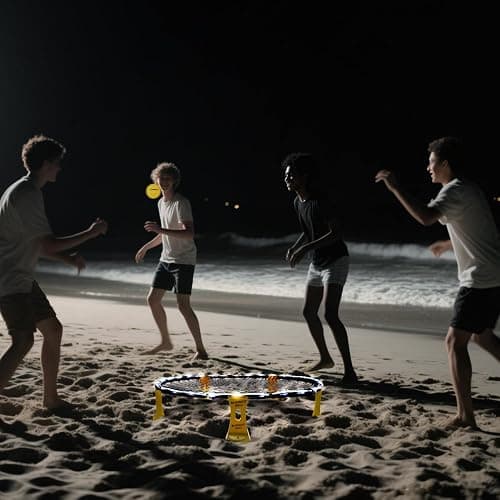 Roundnet Game Set with Balls and Patented Net, Lawn, Beach, Backyard Outdoor Game for Adults and Family thumbnail 7