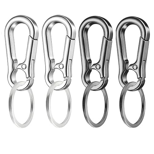 WIVBRNK 4 Pack Keychain, Metal Key Chain, Sturdy Key Ring, Key Rings Key Organizer Keychain Clip Key Chains for Men Women - Image 1