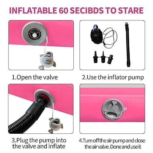 Howsvn Air Mat Tumble Track - Pink - 10ft*3.3ft*4in thumbnail 4