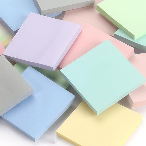 Sticky Notes 3x3 Inch, 8 Pads Light Colors Self-Adhesive, 8 Assorted Pastel Colors, 80 Sheets/Pad, Reusable Notepads for Office, School, and Home thumbnail 6
