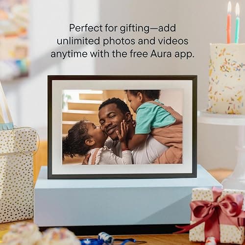 Aura Digital Picture Frame - 10.1" HD Mat Display | Wirecutter's Best Digital Frame for Gifting - Send Photos Directly from Your Phone from Anywhere | Quick & Easy Setup Over WiFi - Free App | Black thumbnail 8