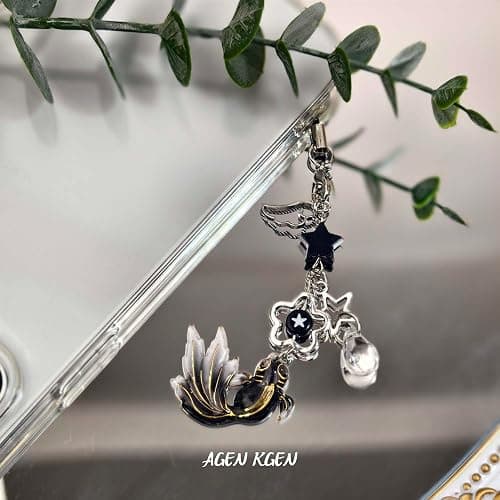AGEN KGEN Y2K Pink Phone Cute Phone Charm - Strawberry Star Heart Charms, Camera Bag Pendants Decor for Women thumbnail 4