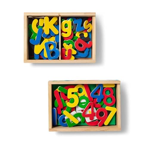 Melissa & Doug Deluxe Magnetic Letters and Numbers Set – 89 Wooden Alphabet Magnets & Numbers, Educational Learning Toys for Preschool Kids Ages 3+ thumbnail 6