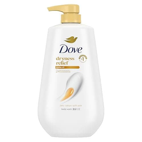 Dove 24hr Lotion Body Wash Dryness Relief with Jojoba Oil, 30.6 oz | Moisturizing body wash with MicroMoisture for dry skin - Image 1